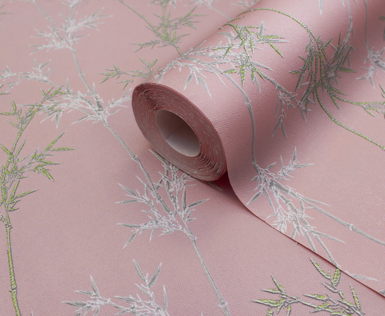 Вінілові шпалери на флізеліновій основі LS Панди ДХН-1426/3 рожевий 10,05 x 1,06 м - 1