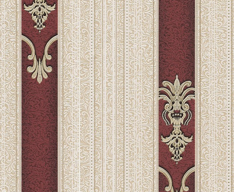 Вінілові шпалери на паперовій основі LS Ізмір ВКV4-1118 бордовий 10,05 x 0,53 м - 1