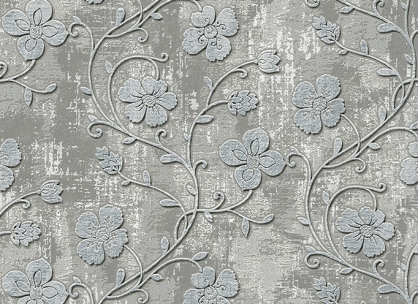 Вінілові шпалери на паперовій основі LS Ліана ВКП4-1177 сіро-сріблястий 10,5 x 0,53 м