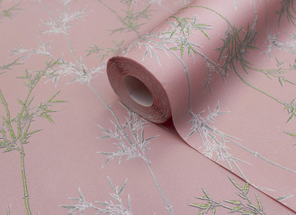 Вінілові шпалери на флізеліновій основі LS Панди ДХН-1426/3 рожевий 10,5 x 1,06 м