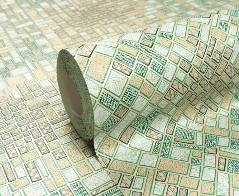 Миючі вінілові шпалери на паперовій основі LS Джанго МНК 3-1059 зелений 10,05 x 0,53 м - 1