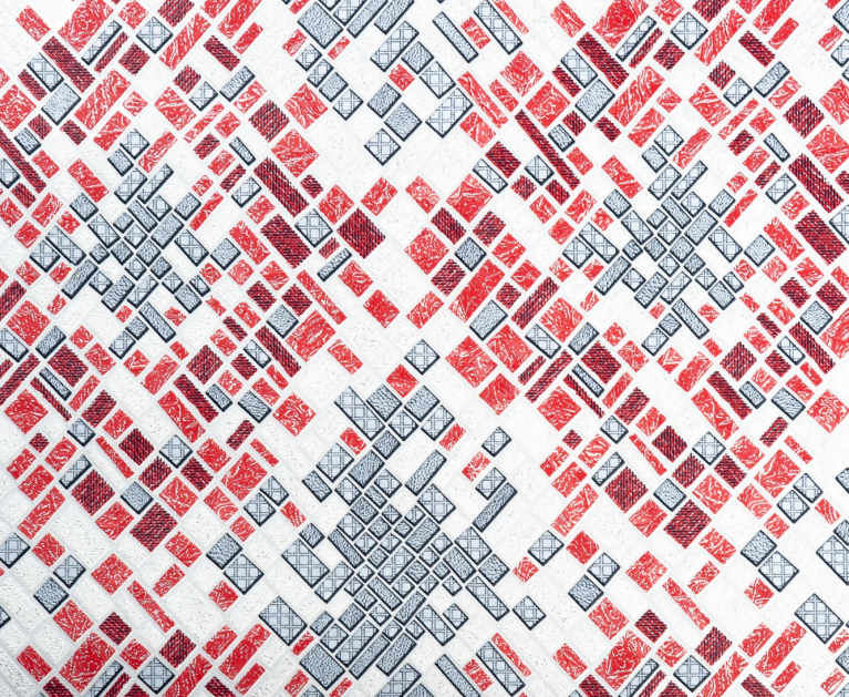 Миючі вінілові шпалери на паперовій основі LS Джанго МНК 5-1059 червоно-сірий 10,05 x 0,53 м - 2