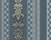 Вінілові шпалери на паперовій основі LS Шардоне ВКV4-1184 сріблясто-синьо-золотистий 10,05 x 0,53 м