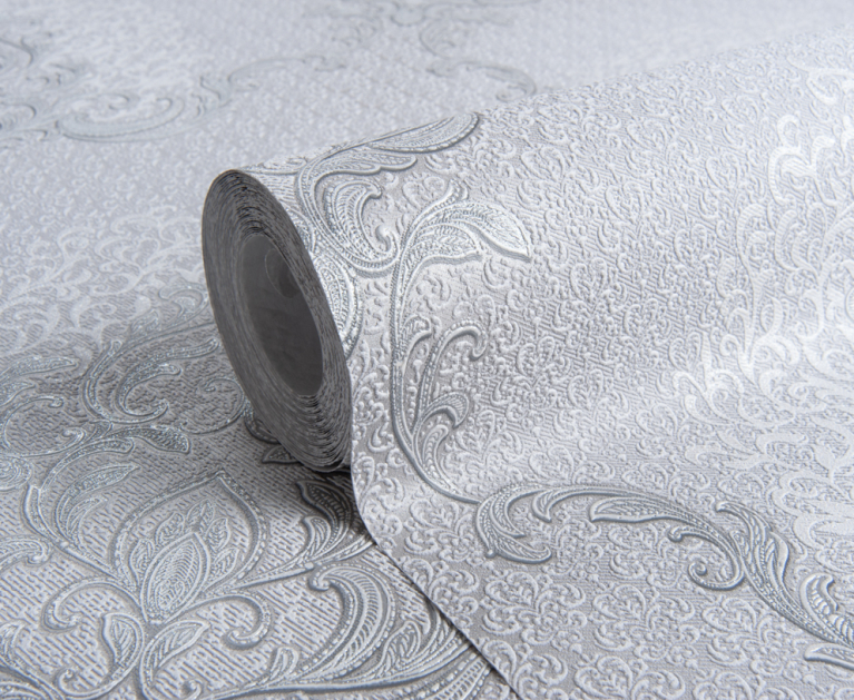 Вінілові шпалери на флізеліновій основі LS Дамір ДХV-1486/5 сірий 10,05 x 1,06 м - 1