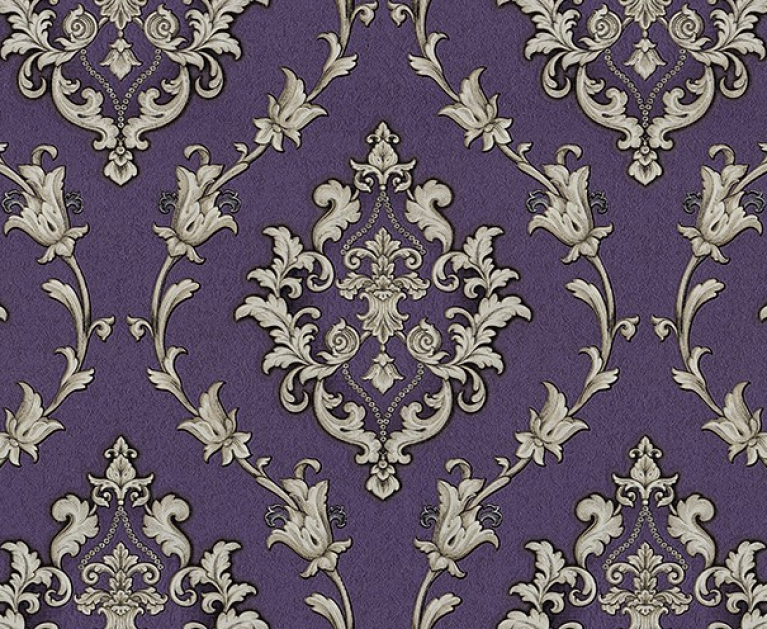 Вінілові шпалери на флізеліновій основі LS Амадей ДХV-1243/7 фіолетовий 10,05 x 1,06 м - 1