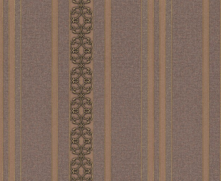 Вінілові шпалери на флізеліновій основі LS Краків ДХС-1321/6 коричневий 10,05 x 1,06 м - 1