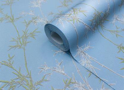 Вінілові шпалери на флізеліновій основі LS Панди ДХН-1426/5 блакитний 10,05 x 1,06 м