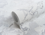 Вінілові шпалери гарячого тиснення LS Одісея ЭШТ 1-1539 біло-сірий 10,05 x 1,06 м