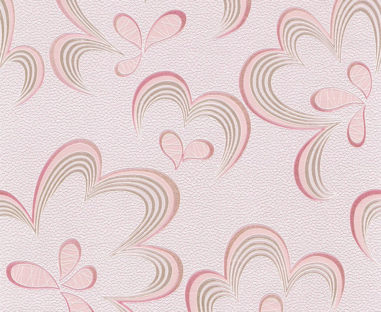 Вінілові шпалери на паперовій основі LS Аліна ВКП3-1175 рожевий 10,05 x 0,53 м - 1