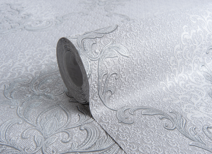 Вінілові шпалери на флізеліновій основі LS Дамір ДХV-1486/5 сірий 10,05 x 1,06 м