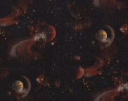 Вінілові шпалери гарячого тиснення LS Космос ЭШТ4-1351 чорно-кавовий 10,05 x 1,06 м